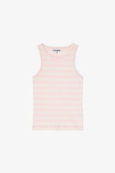 GANNI Outlet Stripe Rib Tank Top