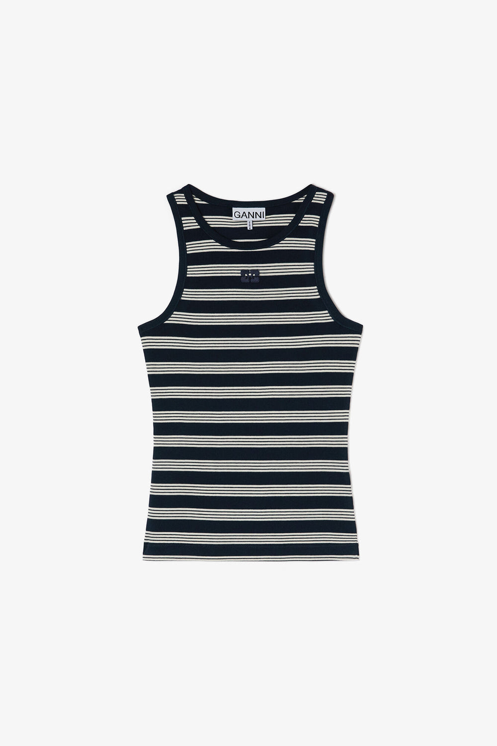 GANNI On Sale Stripe Rib Tank Top