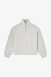 GANNI New Grey Half Zip Sweatshirt