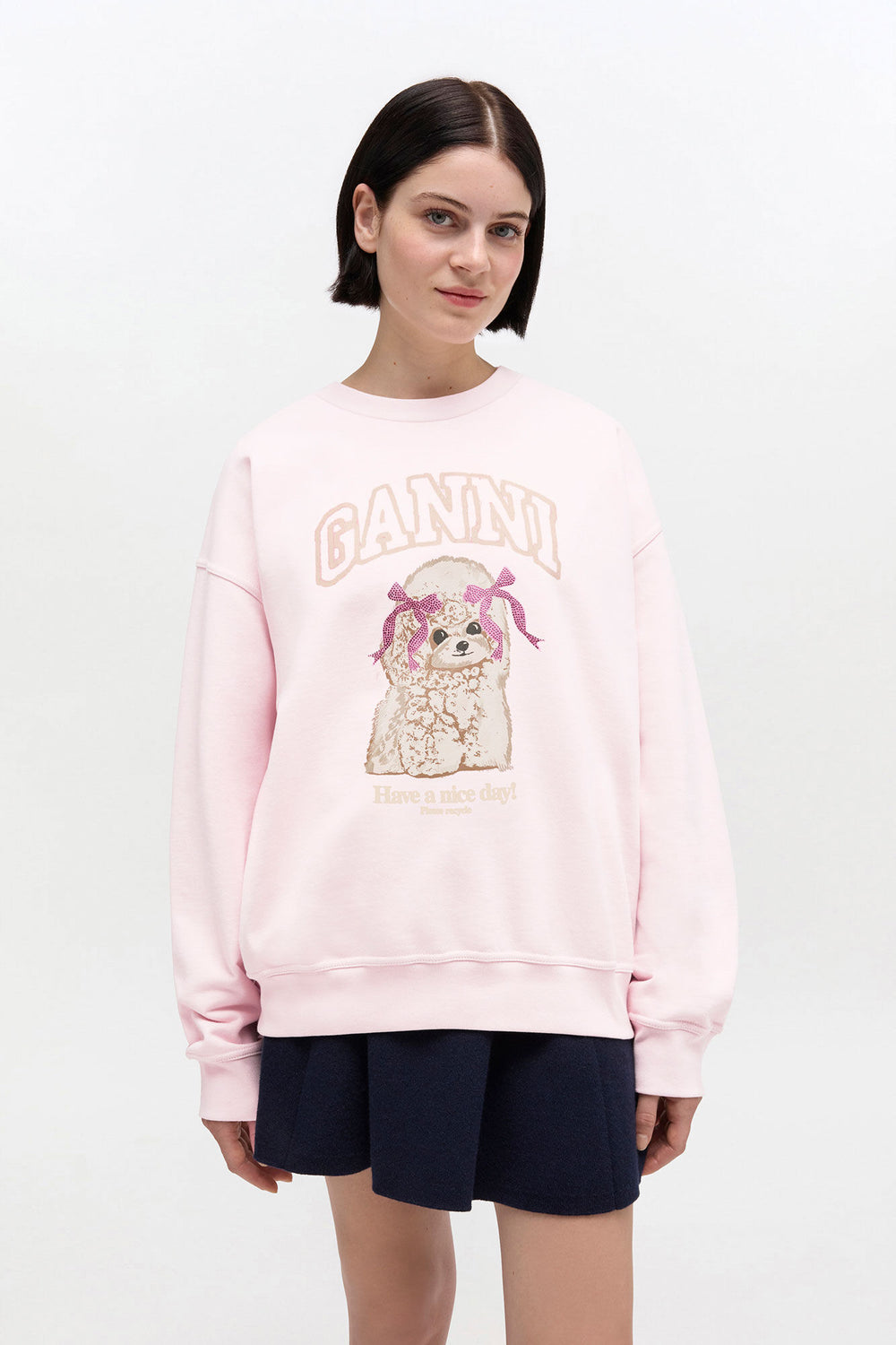 GANNI Online Pink Poodle Sweatshirt