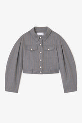 GANNI Discount Grey Stripe Jacket
