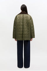GANNI Sale Shiny Quilt Midi Jacket