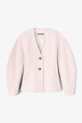 GANNI Discount Pink Wool Blazer