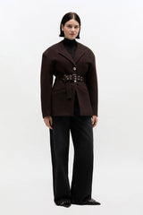 GANNI On Sale Brown Wool Jacket