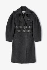 GANNI Hot Sale Wool Trench Coat