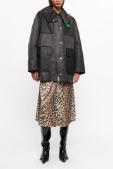 GANNI us GANNI x Barbour Waxed Duffle Coat