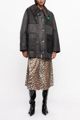 GANNI us GANNI x Barbour Waxed Duffle Coat