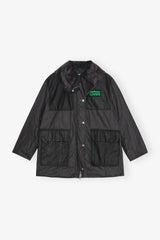 GANNI us GANNI x Barbour Waxed Duffle Coat