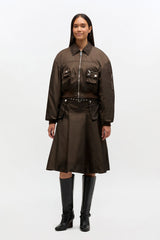 GANNI Online Duchesse Nylon Bomber Jacket