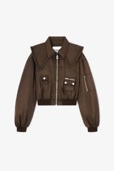 GANNI Online Duchesse Nylon Bomber Jacket