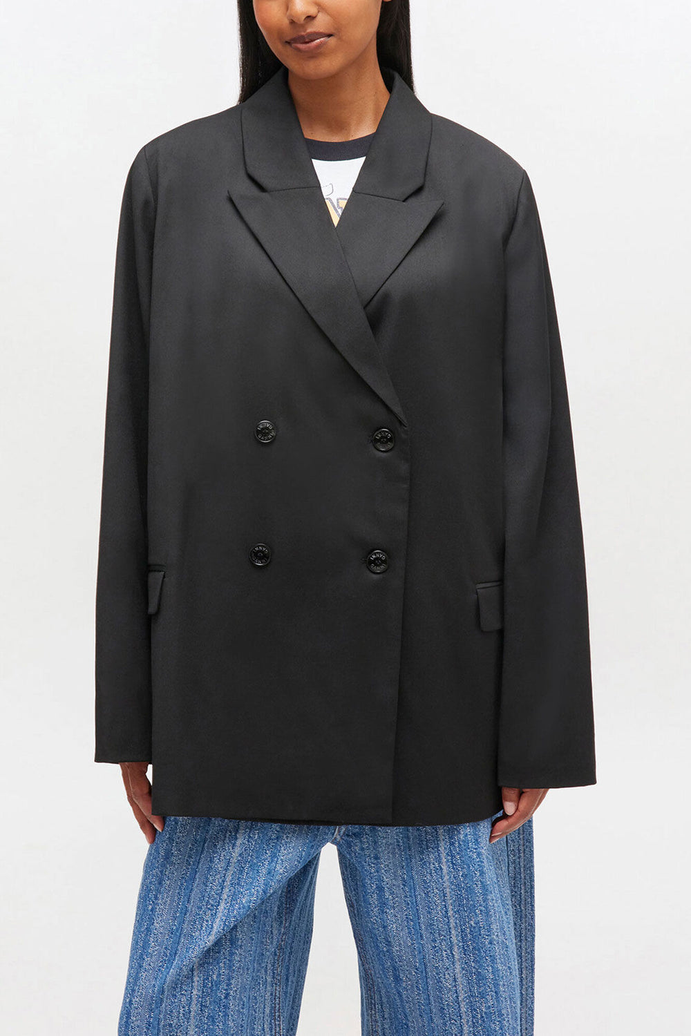GANNI New Double-breasted Wool Blazer