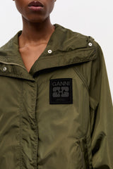 GANNI Online Green Nylon Jacket