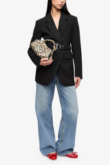 GANNI Sale Black Bonded Crepe Blazer