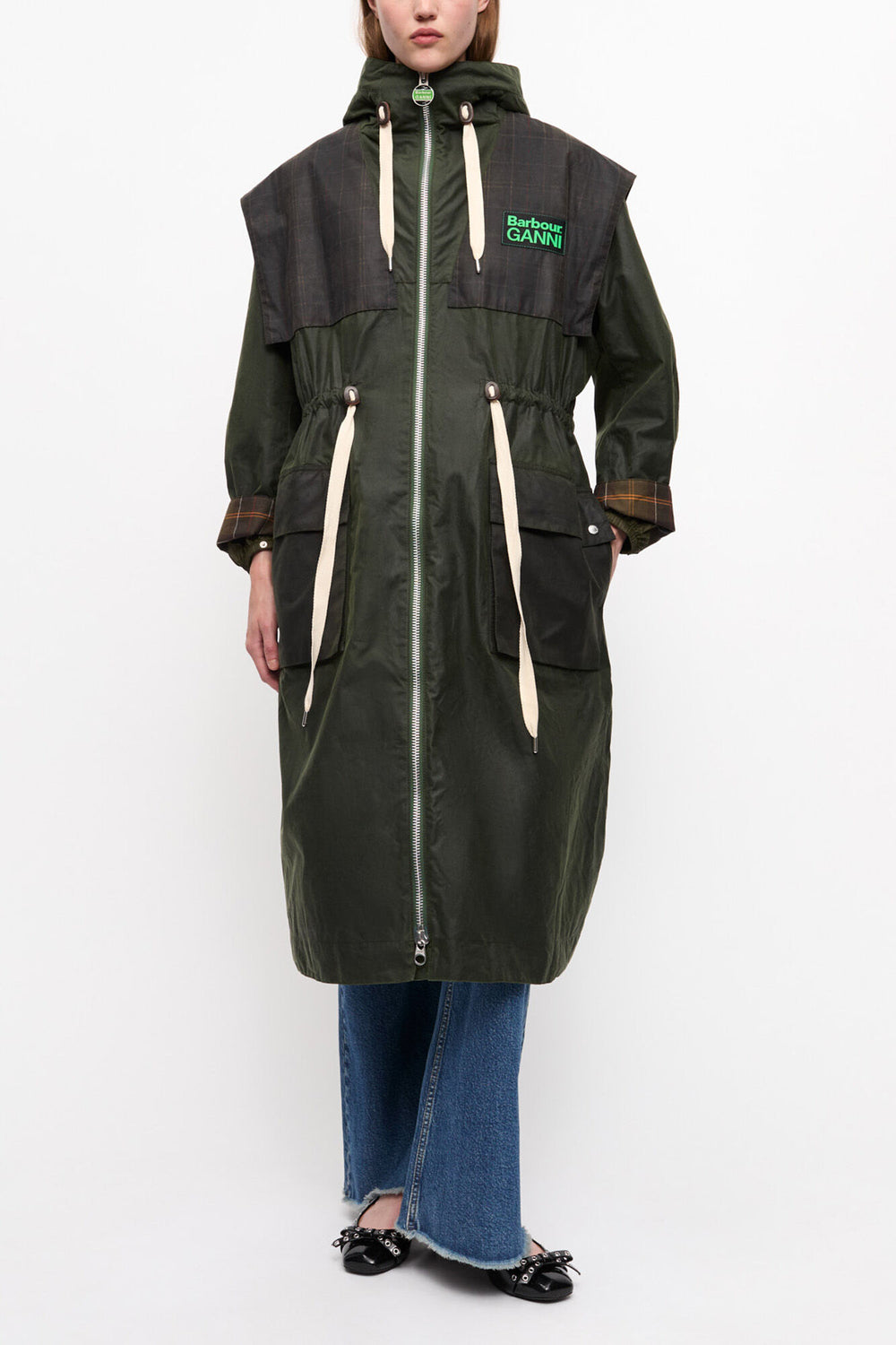 GANNI On Sale GANNI x Barbour Waxed Parka Jacket