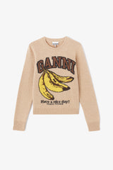 GANNI Sale Graphic Wool Sweater