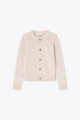 GANNI Online Beige Wool Mix Cardigan