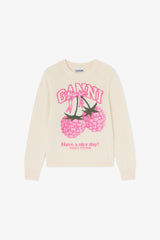 GANNI On Sale Sweater in Graphic Wool