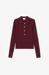 GANNI Outlet Knitted Polo Shirt