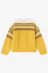 GANNI us Yellow Intarsia Sweater