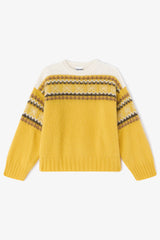 GANNI us Yellow Intarsia Sweater