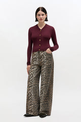 GANNI Online Ribbed V-Neck Cardigan