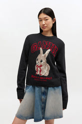 GANNI Discount Graphic Wool Sweater