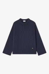 GANNI Outlet Dark Blue Wool Mix Sweater