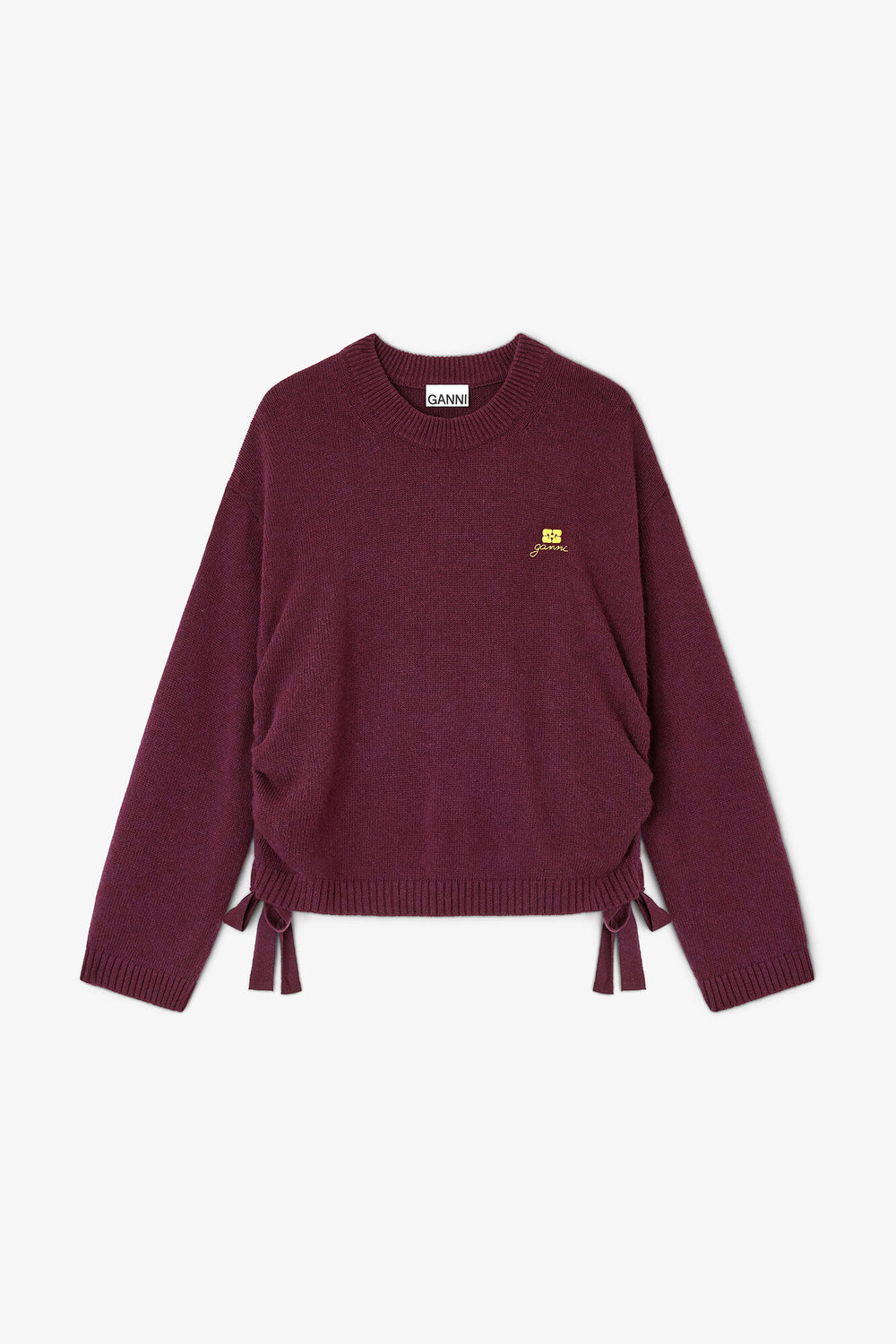 GANNI us Burgundy Wool Mix Jumper