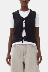 GANNI us Black Tie String Vest