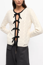 GANNI For Sale Cardigan in White Cashmere Mix