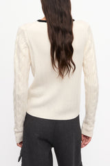 GANNI For Sale Cardigan in White Cashmere Mix