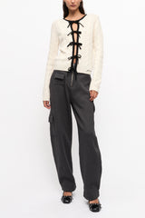 GANNI For Sale Cardigan in White Cashmere Mix