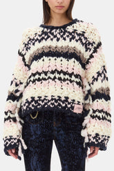 GANNI New Multicolor Hand-Knit Sweater