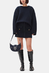 GANNI us Dark Blue Wool Sweater