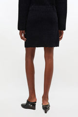 GANNI Outlet Black Crochet Mini Skirt