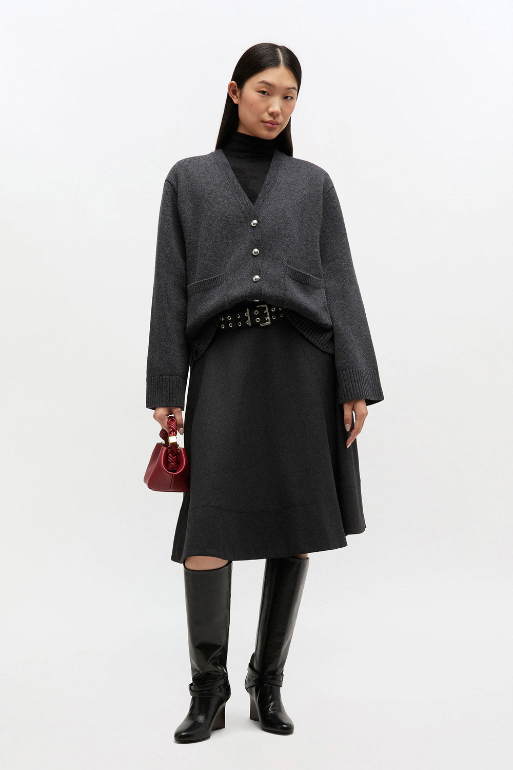 GANNI Hot Sale Wool Suiting Wrap Skirt