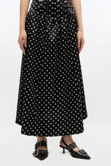 GANNI Hot Sale Polka-Dot Satin Corset Skirt