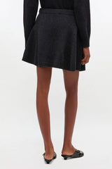 GANNI New Dark Grey Wool Mini Skirt