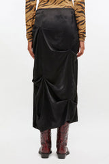 GANNI us Black Draped Skirt