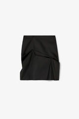 GANNI Online Black Nylon Mini Skirt