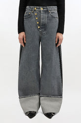 GANNI Hot Sale Baggy Jeans with Double Fly
