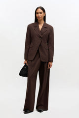 GANNI us Flock Check Cross-over Pants
