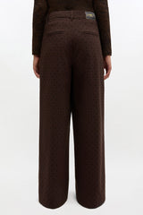 GANNI us Flock Check Cross-over Pants