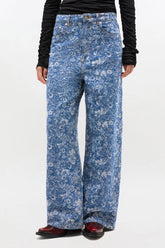 GANNI Sale Baggy Jeans in Blue Tapestry Denim