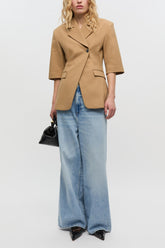 GANNI Hot Sale Baggy Wide Jeans in Light Blue Denim