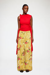 GANNI Discount Baggy Cargo Jeans in Printed Denim