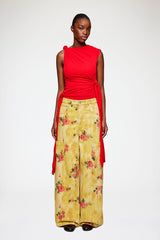 GANNI Discount Baggy Cargo Jeans in Printed Denim