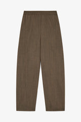 GANNI For Sale Pants in Brown Wool Melange
