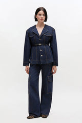 GANNI Hot Sale Angi Jeans in Dark Rinse Denim