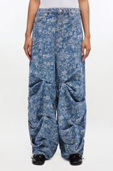 GANNI For Sale Draped Jeans in Blue Tapestry